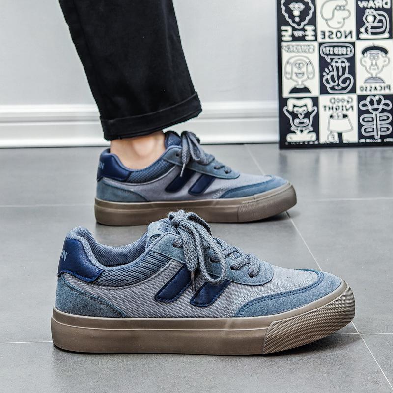 

Douchuan дышащие парусиновые туфли мужские туфли 05 весенние спортивные скейтбордические туфли мужские новые нишевые туфли для деки Dexun оптом 44