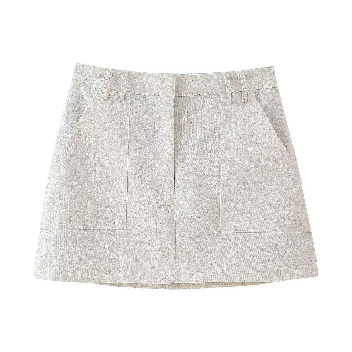 

Европейская и американская женская мода 2025: Летний приталенный цветной жилет на пуговицах и комплект короткой юбки Medium