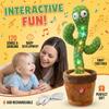 Creative Dancing Cactus Toy Singing 120 Songs Repeating Voice LED Light Funny Electric Plush Doll Birthday Gift for Kids