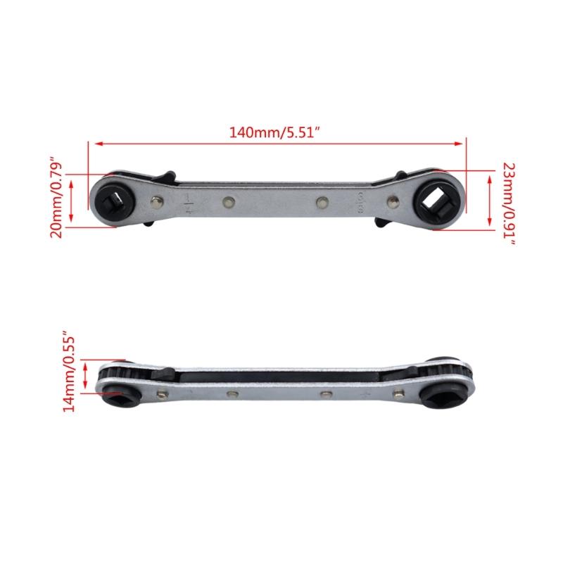 Valves Cores Remover Tool with Hex Bit Adapter Valves Cores HVAC Service Wrench Set for Air Conditioner Equipment Repair