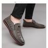 Fashion New Summer Man Hollow Casual Loafers Wear-resistant Non-slip Breathable Male Leather Shoes Spring Autumn Fashion Men's Shoes