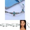 Vintage Art Deco Alloy Choker With Bird Design Artificial Turquoise Decor For Ladies Gift