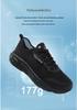 Men's Breathable Black Mesh Running Shoes - Odor-Resistant, Lightweight, Casual, Large Size
