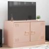 VidaXL TV Stand Pink 67x39x44 Cm Steel, TV Bench, TV Unit, Multimedia Unit, TV Sideboard, Hi-fi Unit, Center of 841633