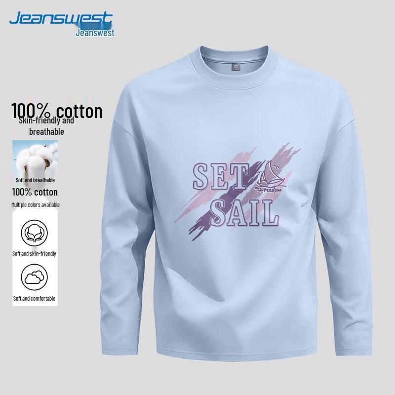Jeanswest Men's Cotton Long-Sleeve T-Shirt