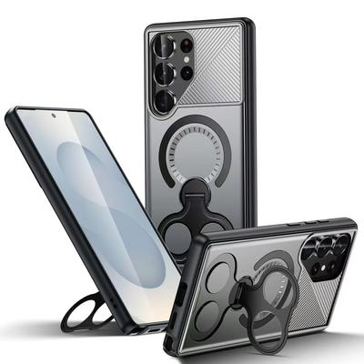 Coque de protection antichoc magnétique pour chargement sans fil pour Samsung Galaxy S25 S24 S23 Ultra Plus A56 A36 A16 étui avec support