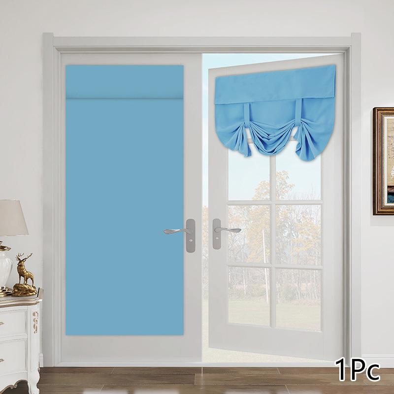 1PC French Polyester Tie Up Shade Window Panels Blackout Door Curtain Door Curtain Living Room