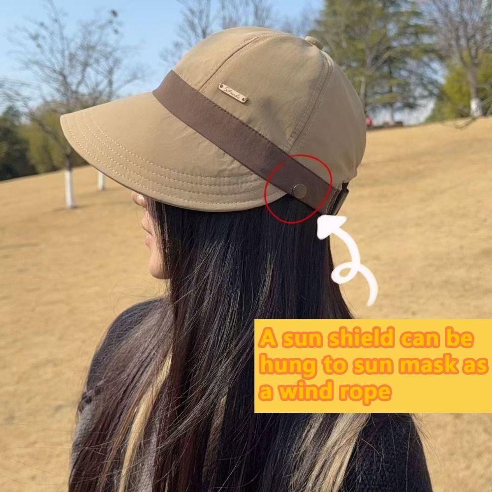 Solid Color Wide Brim Sun Hat Casual Duckbill Hat Peaked Cap Outdoor Beach Hat  Travel