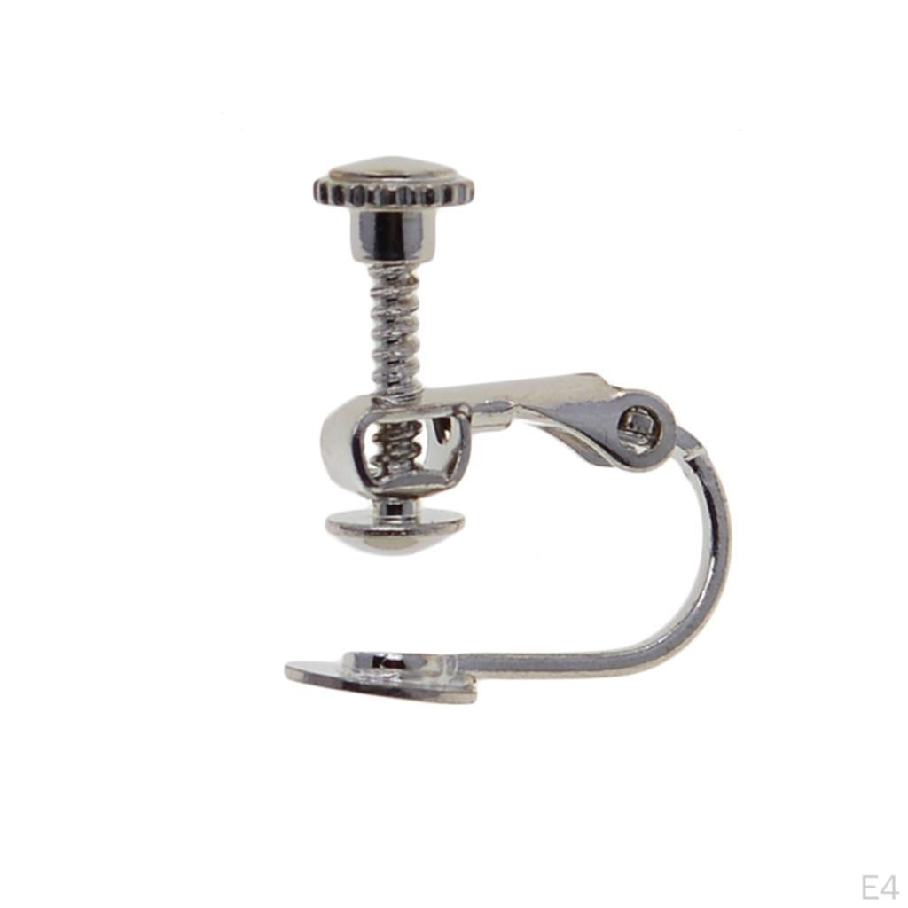 10 kusů nastavitelné šroubovací náušnicové spony ušní dráty Podložka pro