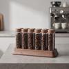 Coffee Bean Display Base with Glass Tubes Minimalist for Kitchen Counter