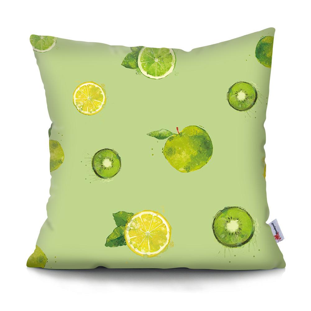 Plant and Fruit Printed Pattern Cushion Cover for Home Living Room Sofa Bedroom Decoration Waist Cushion Pillowcase