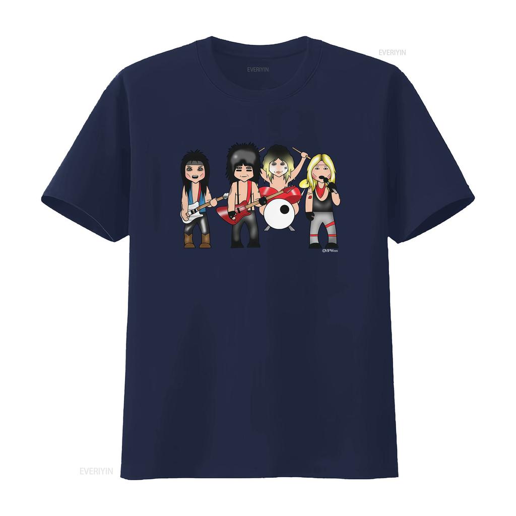 Mens T Shirt Vipwees The Crue Heavy Metal 80S Band Caricature Motley Inspired Rock  Vintage Washed Stretched Comfortable