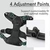 Dog Harness, No-Pull Pet Harness with 2 Leash Clips, Adjustable Soft Padded Dog Vest,Control Handle for Large Dogs