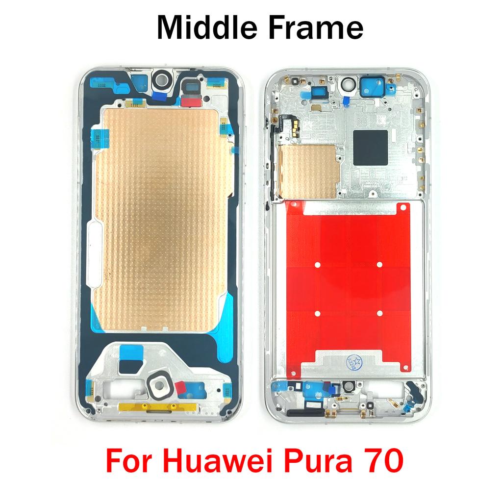OG For Huawei P20 P30 P40 P50 P50E P60 P70 Pro Plus Ultra Art Middle Frame Housing Front LCD Bezel Cover With Side Button