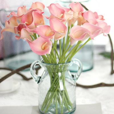 1 Branch Artificial Flower Calla Lily Bridal Bouquet Home Wedding Party Decor
