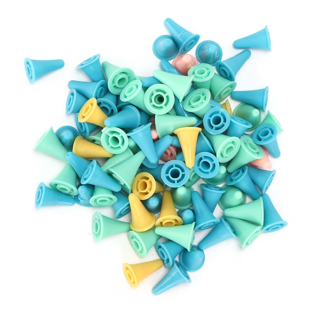 100 st Nålskydd 2 Storlekar Praktiska Färgglada Silikonsticknålsskydd för Vävnad