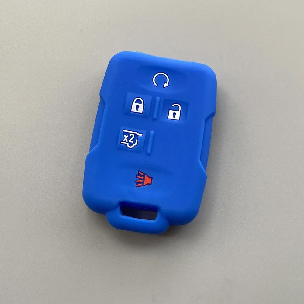 Silicone Car Key Case Cover For Chevrolet Colorado Silverado 1500 2500Hd 3500Hd Gmc Yukon Sierra Canyon Remote Key Protecor