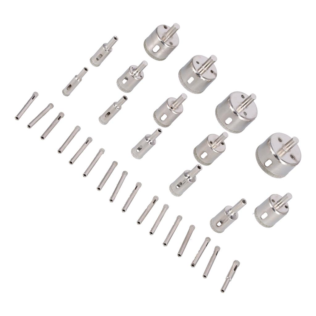 30Pcs/Set Marble Hole Opener Drill Bit Kit for Glass Granite Brick Concrete Pottery Ceramic Tile
