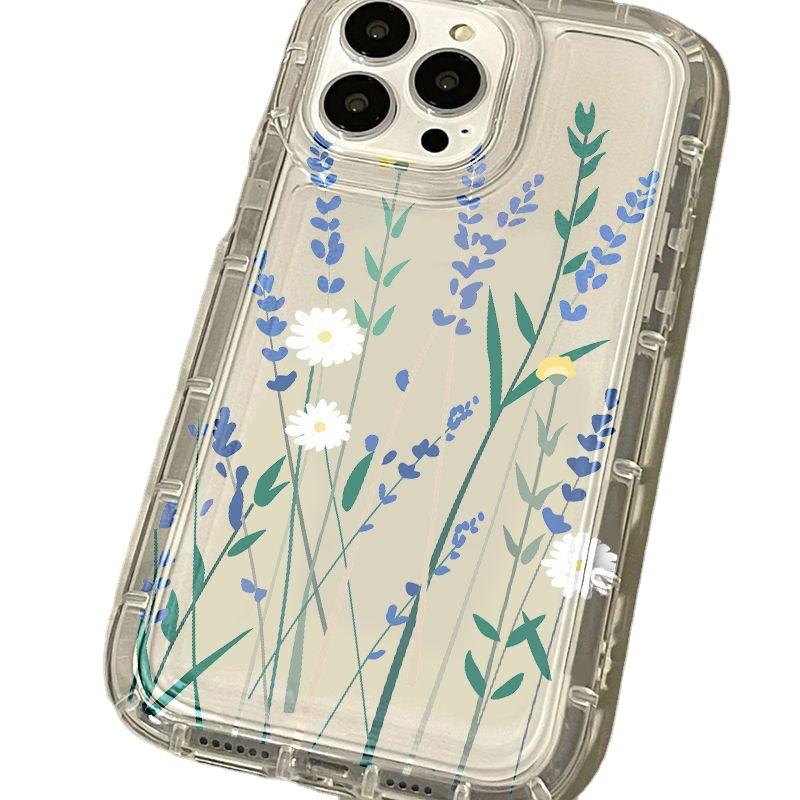 Lavender Simple for Iphone17promax Airbag Mobile Phone Case 13/14 Apple 1615 Transparent