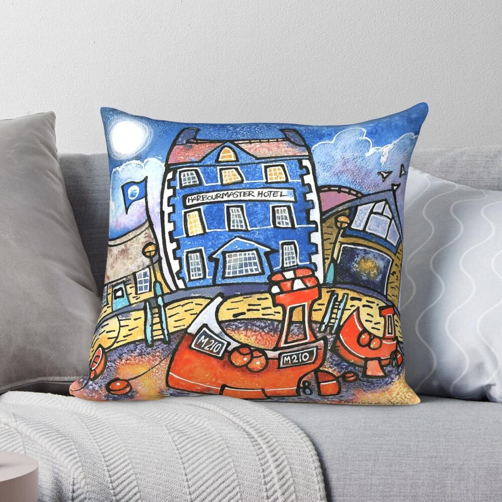 Aberaeron Boats Ceridigion Pillowcase Polyester Linen Velvet Creative Zip Decor Throw Pillow Case Sofa Cushion Case