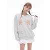 Thelight Lucky Angel Autumn and Winter New Fairy Print Hot Drilling Round Neck Hoodie Women Loose Fashion Brand Original