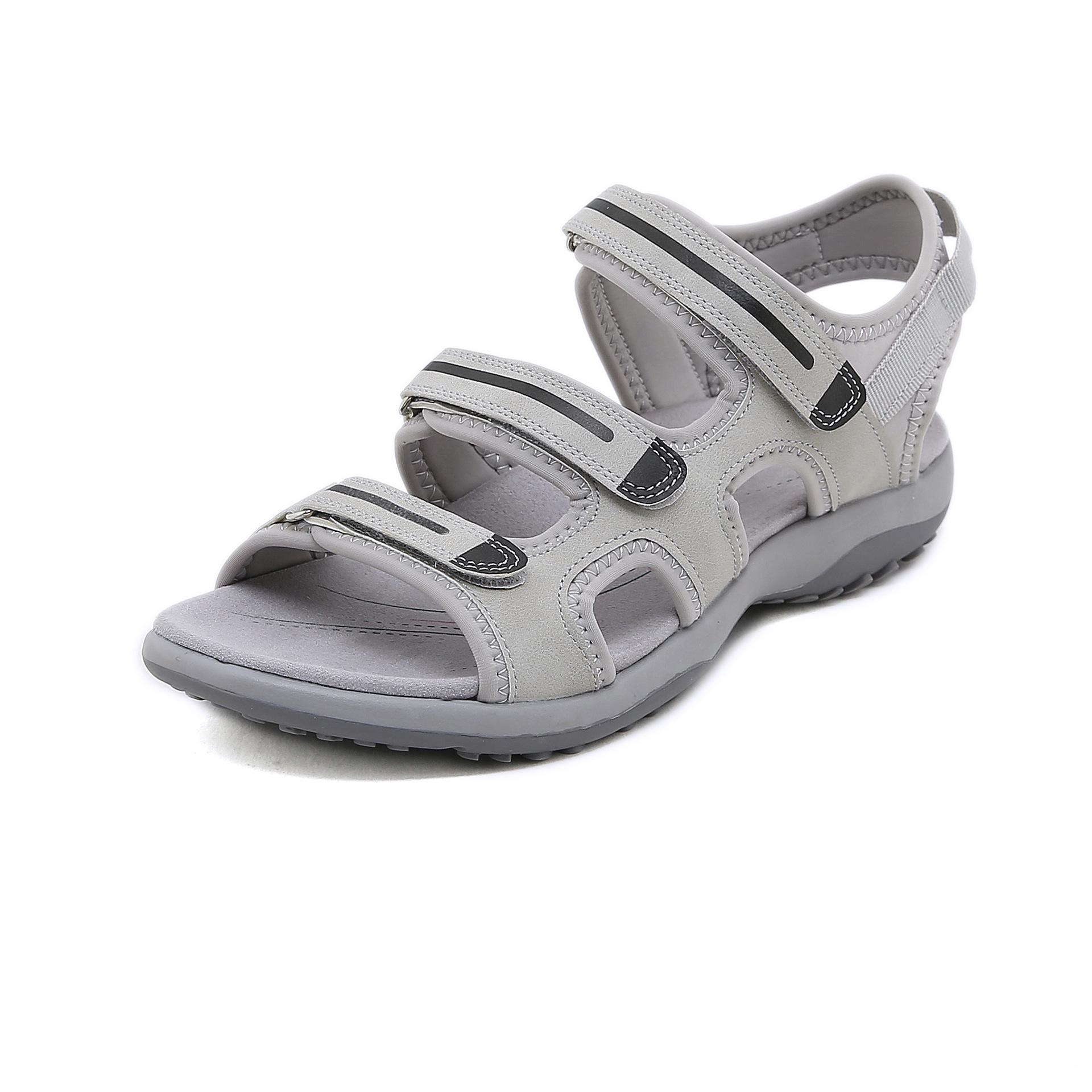 

K6357-4 Women s Sporty Wear-Resistant Flat Sandals – Comfortable and Stylish for 2025 39 сірий колір