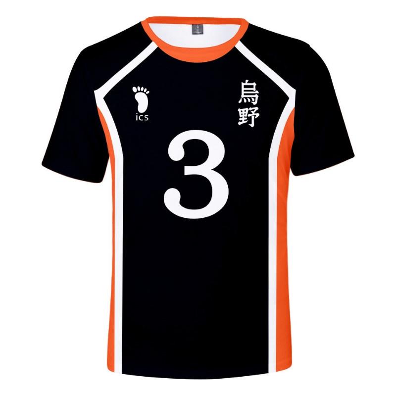 Stylish Haikyuu Cosplay Unisex T-shirt Featuring Karasuno Logo For Anime Fans
