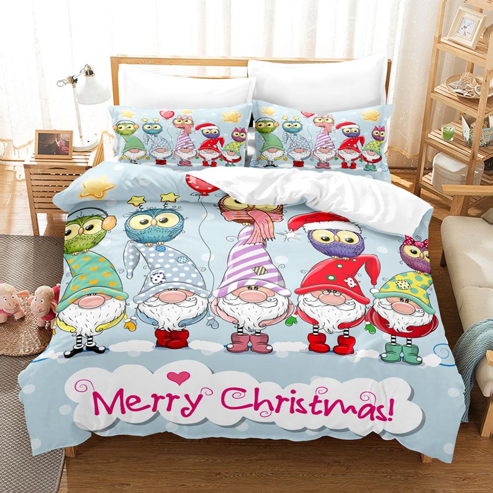 Cartoon Owl Bedding Collection Single Twin Full Queen King Size Animal Bird Bed Collection Aldult Kid Bedroom Duvetcover Collections 3D Print 039
