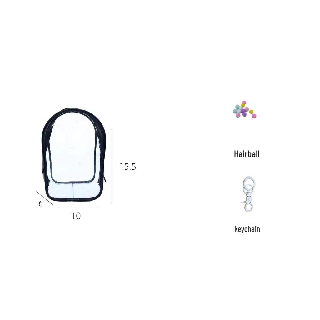 18.5cm Cotton Doll Pull Figure Blind Box Stroller Bag - Dustproof, Thickened, Clear PVC Hanging Doll Bag