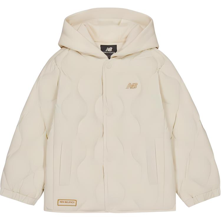 New Balance Down Jacket AW24 Ecru Kids 7PE4E013-CM 120