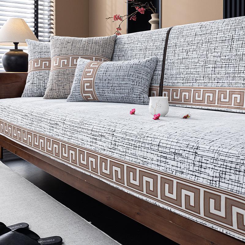 New Chinese Sofa Cushion, Universal Non-Slip In All Seasons, Advanced Seat Cushion  New Chenille Cover Cloth Towel
