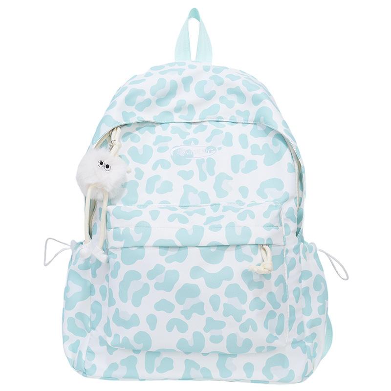 High School Students' Schoolbags Women's New Fashion Leopard Print Large Capacity Backpack Trend Joker Travel Backpack.