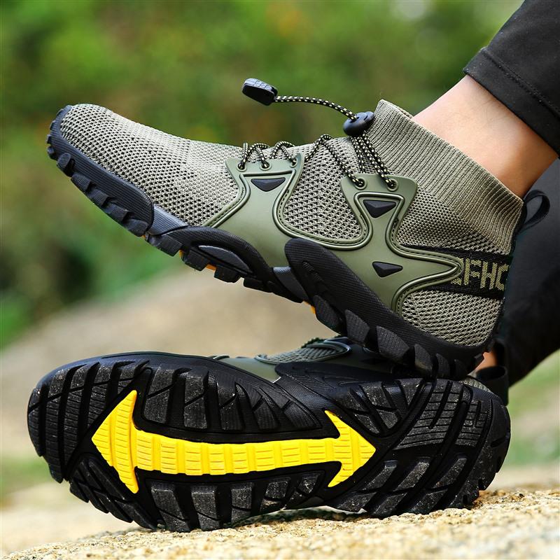 Herren Rutschfeste Amphibische Wander-Kletterschuhe - Langlebiges, Abriebfestes Schuhwerk für Outdoor-Angeln, Camping und Bachwanderungen
