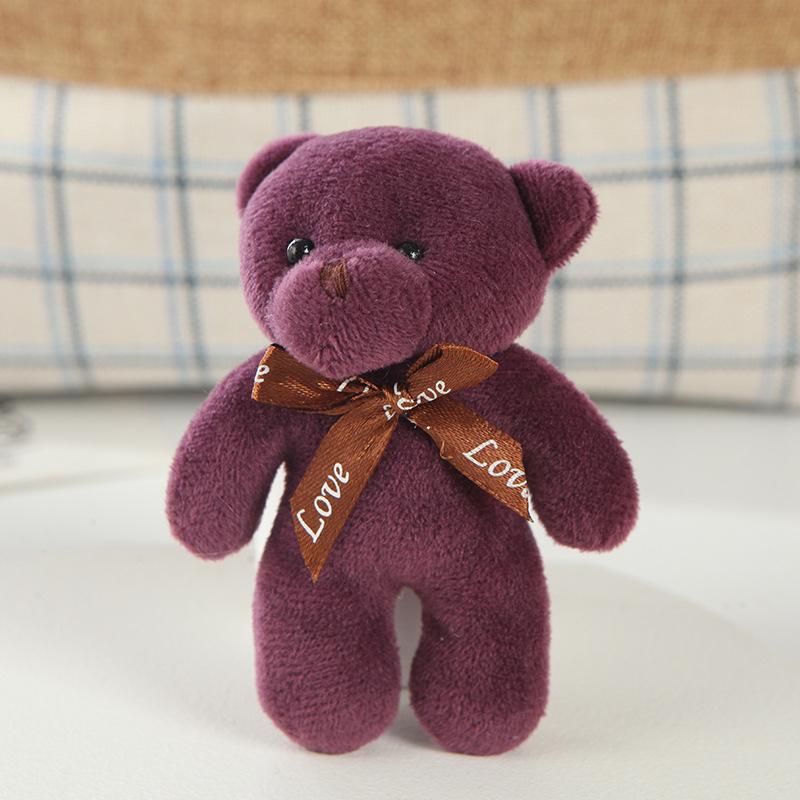 One-piece Teddy Bear Pendant Keychain with Bow Tie - Plush Toy Doll.