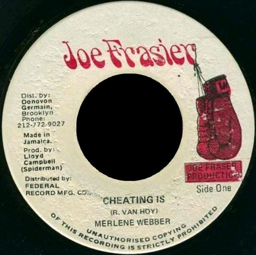 

7inch Record MERLENE WEBBER Cheating Is NONE Joe Frasier Jamaica Reggae Ska Dub Used