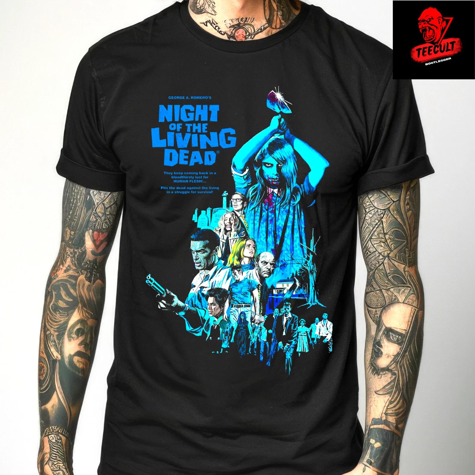 Men s and Women s T-shirts Night Of The Living Dead (1968) Vintage Horror Movie Unisex M