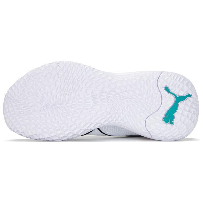 Puma Playmaker Mesh Synthetic Leather Comfortable Versatile Mid-Top Lifestyle Casual Shoes Unisex Casual Shoes White Red 385841-05