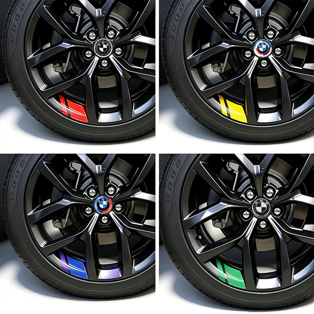 4Pcs 56mm Wheel Center Caps Emblem Badge Interior Sticker Accessories For BMW G80 G06 G07 G42 SD47 G14 G15 G16 F82 F20 F21 F83 M2 M3