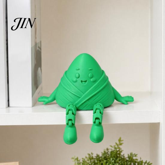 Dragon Boat Festival Ornament 3D Printed Zongzi Fidget Toy, Cute Dumpling Figurine, Squeeze Unique Gift Stress Relief Desk Decor for Home Office,