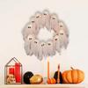 11 LED Lights LED Light-Up Wreath 35cm Halloween Wreath Funny Spooky Front Door Hanging Decor  Yard