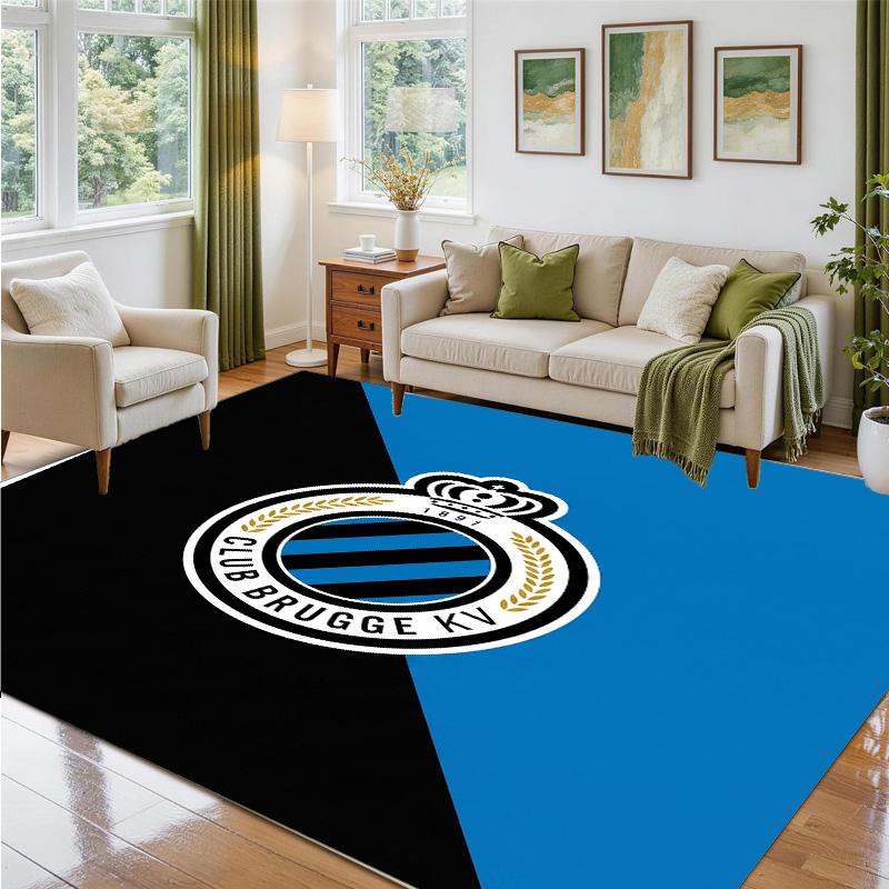 Club Brugge FC Design Crystal Velvet Rug Soft Decorative Mat for Bedroom Entrance
