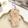 Cute Fluffy Bear Bunny Plush Keychain Soft Cartoon Animal Doll Pendant for Backpack Handbag Decor Kids Birthday Gift