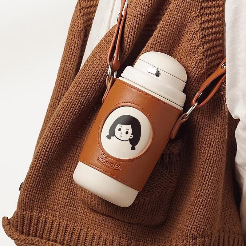 Jun Seventeen AQ316 Stainless Steel Kids  Insulated Straw Crossbody Cup Standard