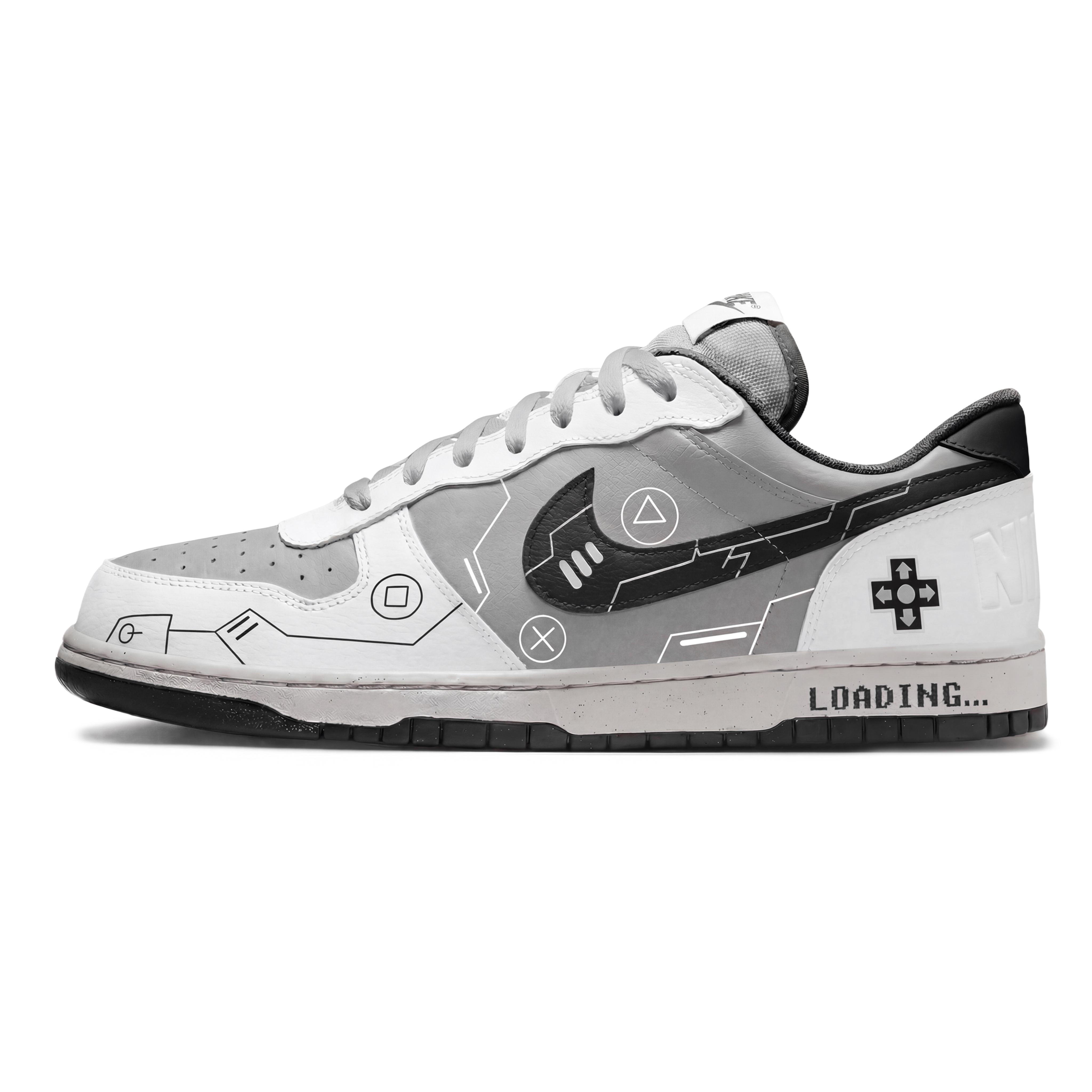 

Nike Big Gaming Collection PS5 Abrasion Resistant Slip Resistant Low top Skateboard Shoes Unisex Haze Gray 355152-017(Team2070-) 43