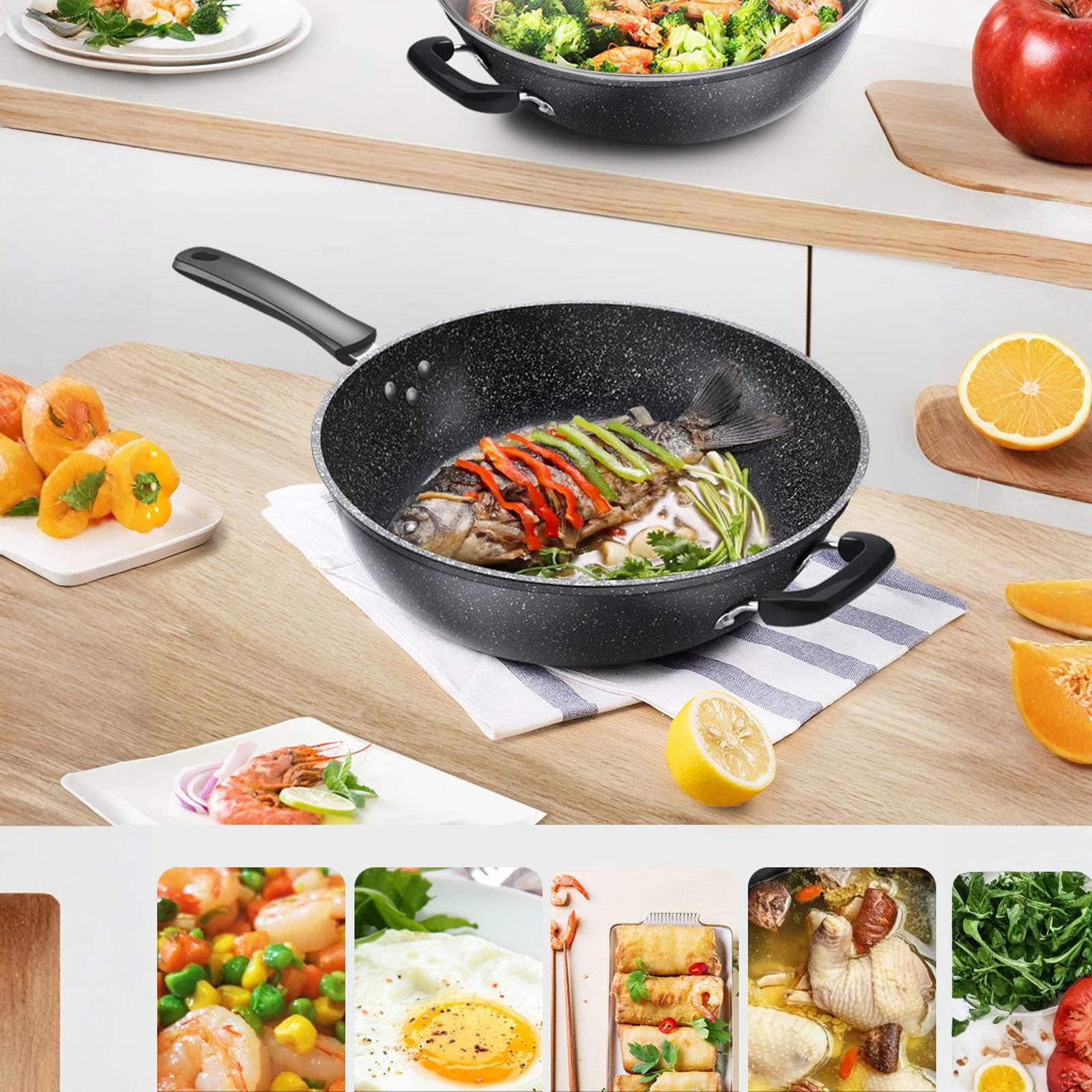 

Die- Nonstick Wok Pan, Household Cooking Skillet for All Stovetops one size
