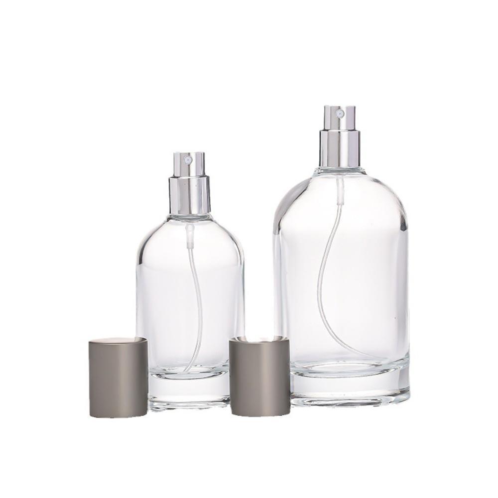 30/50ml Leere nachfüllbare Glasparfümflasche Dickwandige Glas-Sprühflaschen Zylindrische Unterflaschen Reise Parfumzerstäuber Behälter
