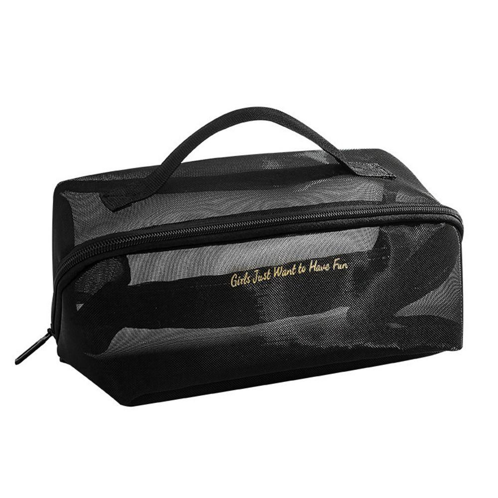 Large Capacity Travel Storage Bag Organizer Pouch Toiletry Beauty Case Portable Mesh Makeup Bag
