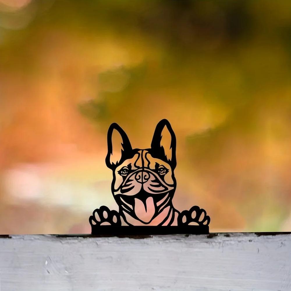 1 stk Ultimate Hunde Stål Silhouette Metal Hage Art Stake - ideell utendørs dekorasjon og bursdagsgave