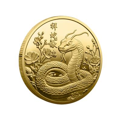2025 Snake Year Coin Commemorative Medal Gold Plated Lucky Snake Metal Crafts Zodiac Snake Event Collectable Souvenirs Gift