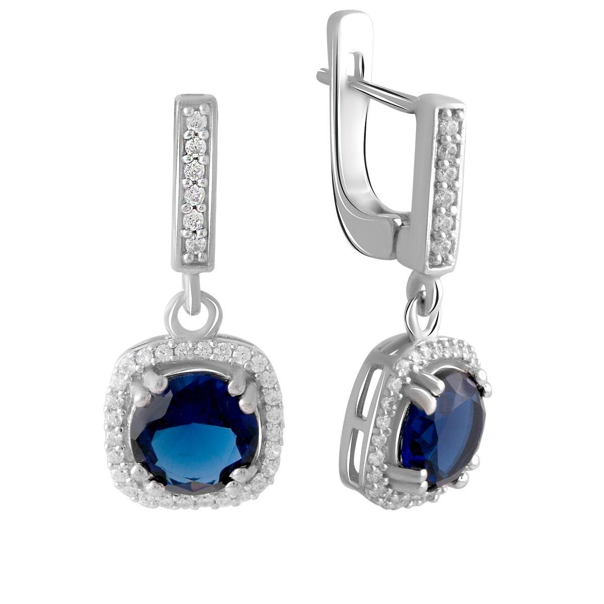 

Срібні сережки з сапфіром 3.879ct (2059370) синій